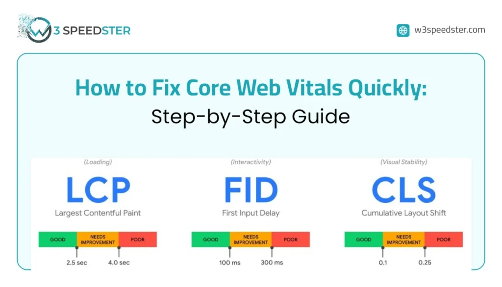 How to Fix Core Web Vitals Fast Step-by-Step Guide-W3Speedster
