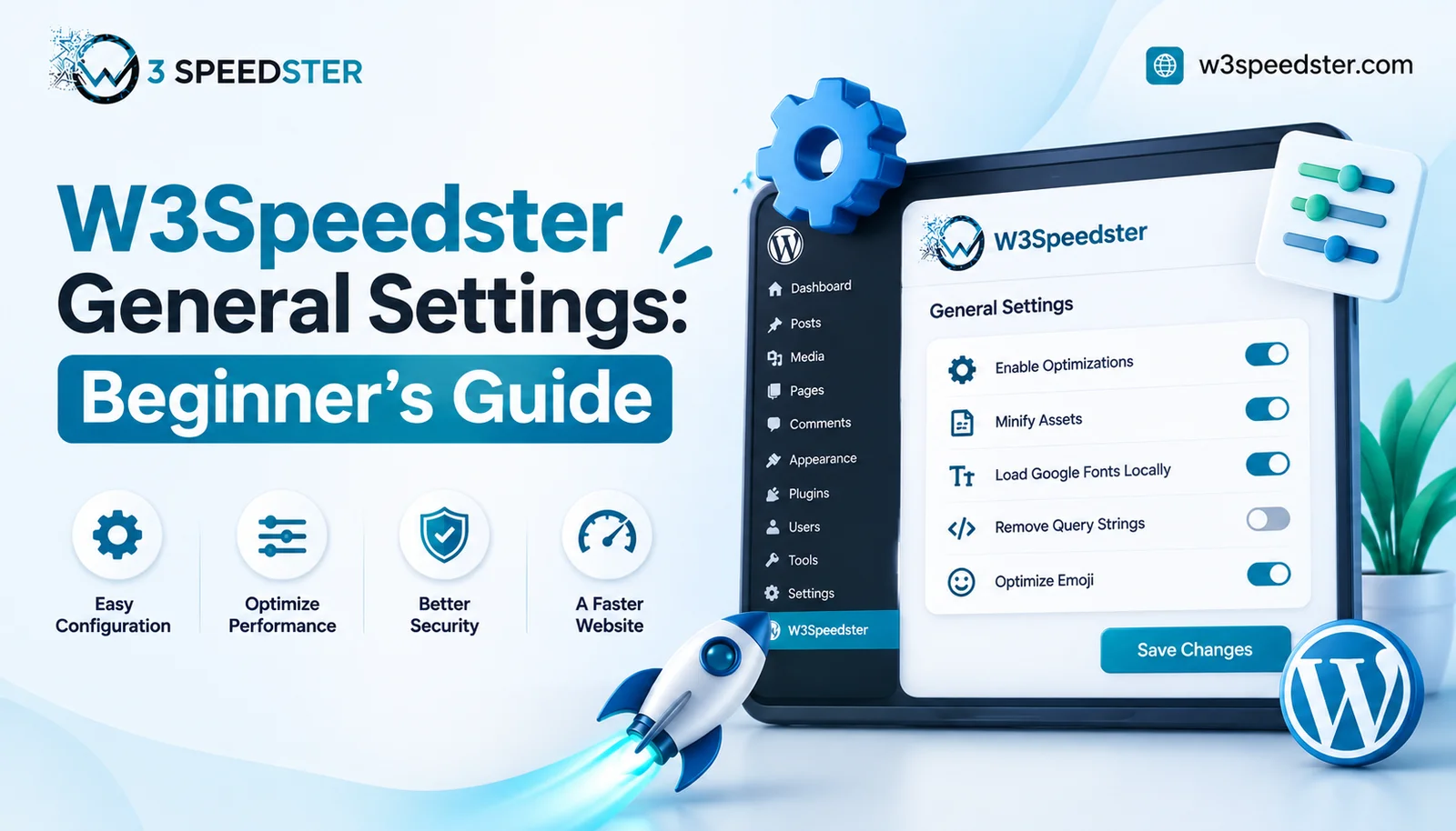 W3Speedster General Settings: Beginner's Guide
